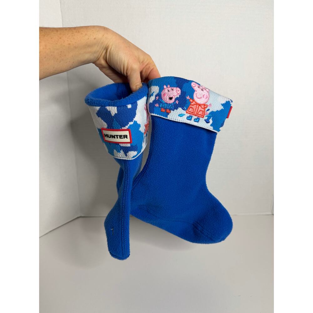 HUNTER Peppa Pig Boot Socks Size Medium Youth 11- 13 Blue